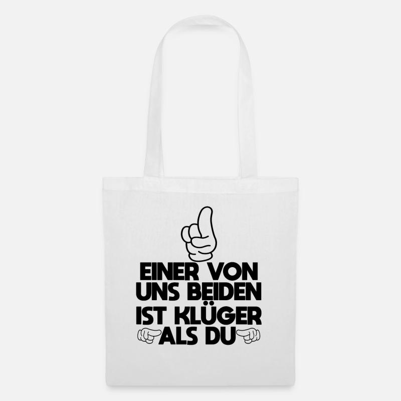 Lustige Sprüche Beleidigungen Sarkasmus - Stoffbeutel - Weiß
