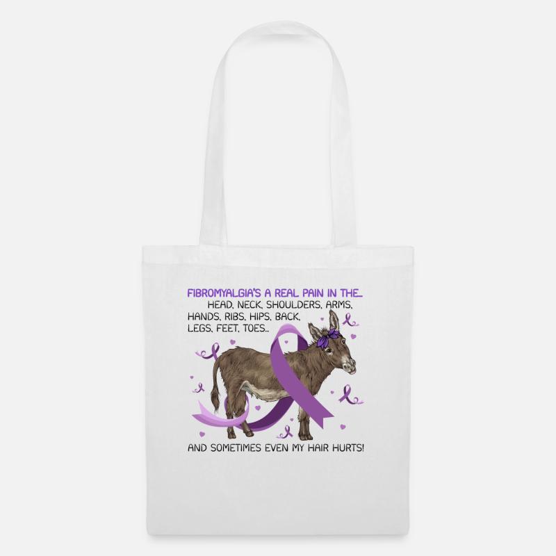 Fibromyalgia Donkey Awareness - Stoffbeutel - Weiß