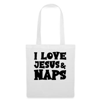 I Love Jesus & Naps Baby Bodysuit - Tote Bag - white - Front