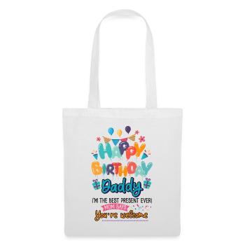 Happy Birthday Daddy Baby Bodysuit - Sac en tissu - blanc - Devant