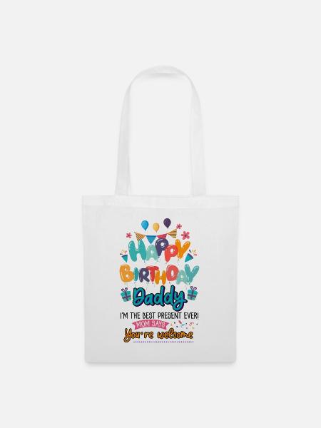 Happy Birthday Daddy Baby Bodysuit - Stoffbeutel - Weiß