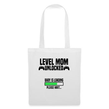 Level Mom unlocked - Stoffbeutel - Weiß - Vorne