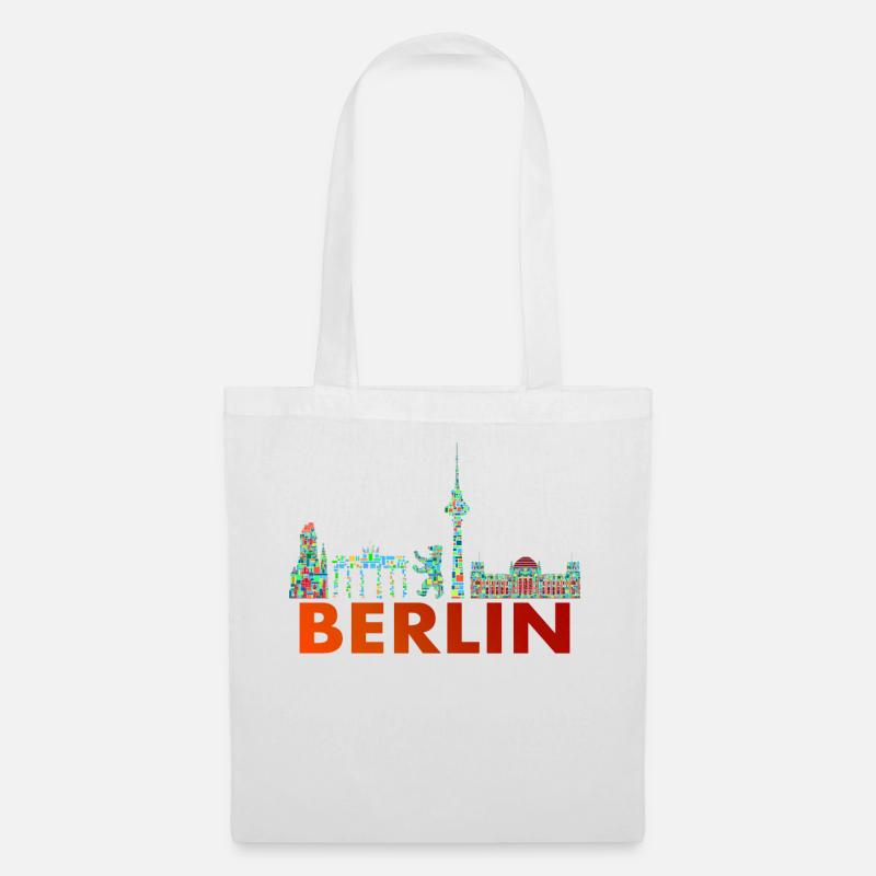Berlin Skyline Design - Fernsehturm - Stoffbeutel - Weiß