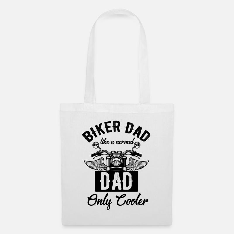 Biker Dad Like A Normal Dad Only Cooler - Tote Bag - white