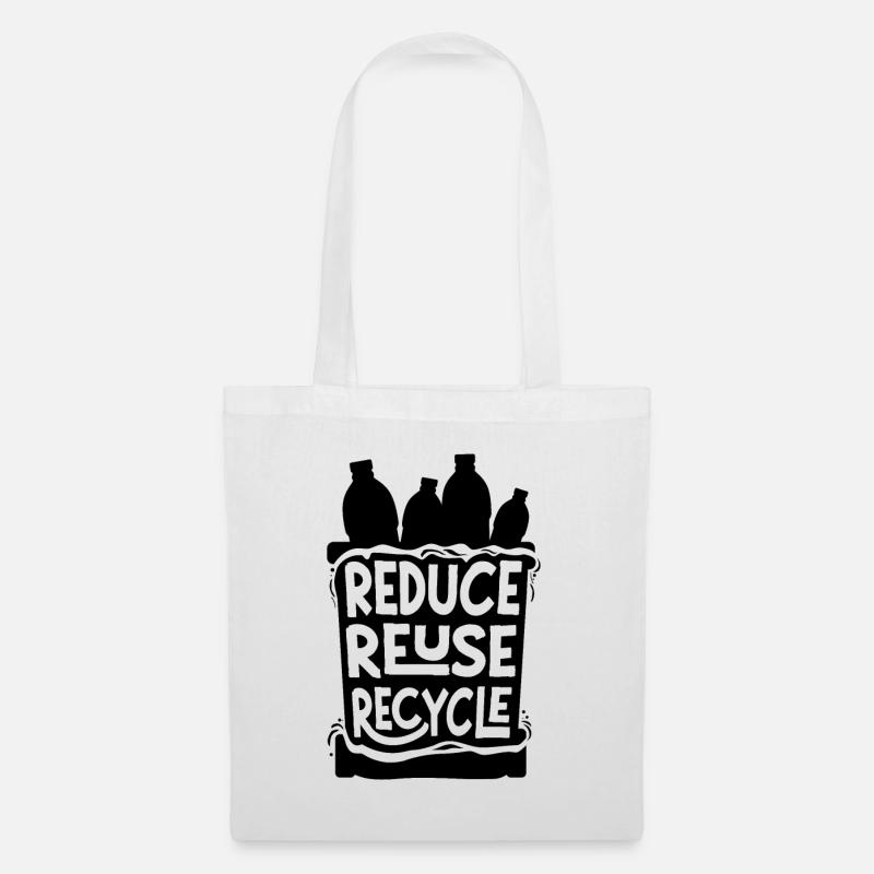 Plastik Recycling - Stoffbeutel - Weiß