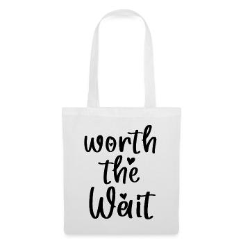 Worth The Wait Baby BodysuitOnesie - Tote Bag - white - Front