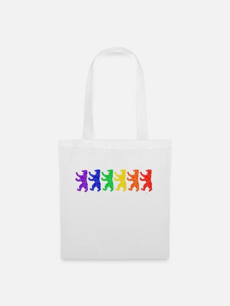 I Love Berlin - Berliner Bären - Pride Edition - Stoffbeutel - Weiß