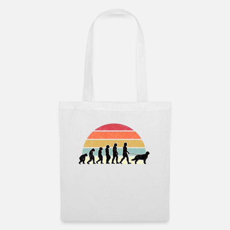 Flat Coated Retriever Evolution Retriever Gift - Tote Bag - white