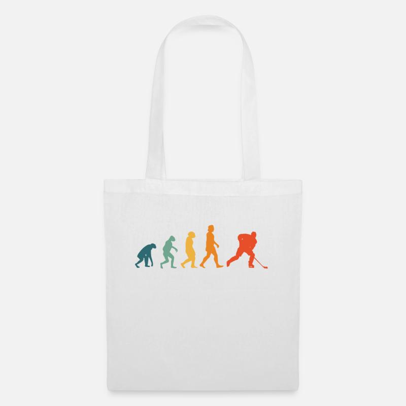 Eishockey Evolution Retro Hockey - Stoffbeutel - Weiß