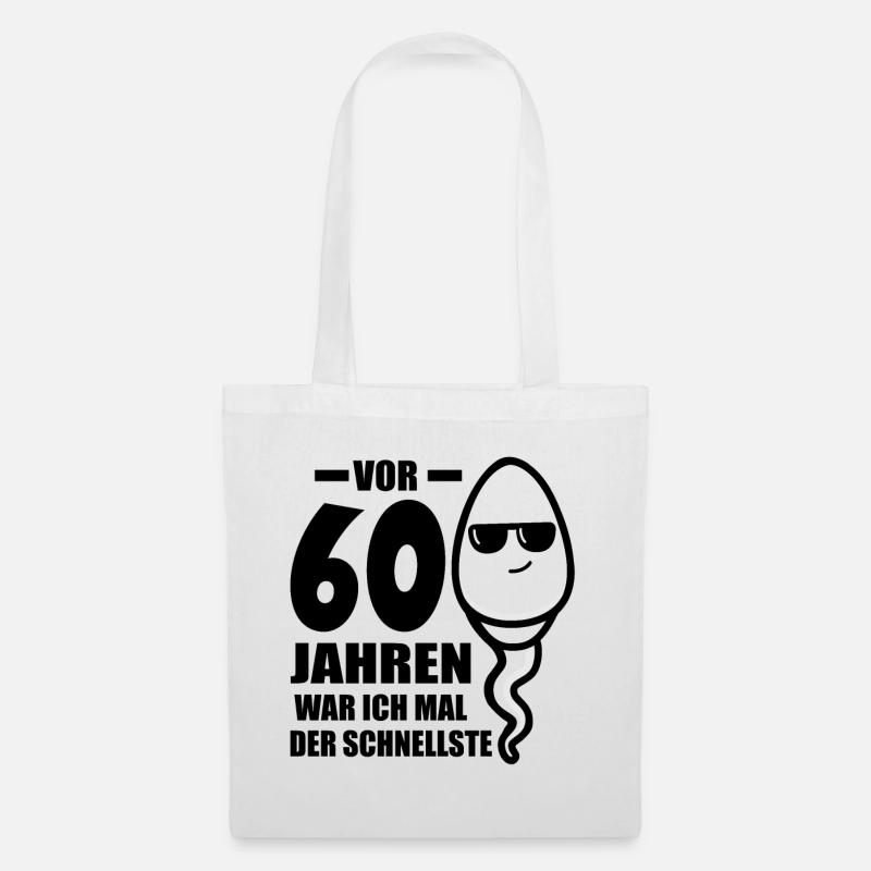 60. Geburtstag 60. Jahrestag 60 Jahre 60. Jubiläum - Stoffbeutel - Weiß