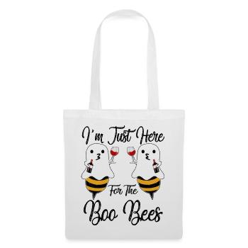 Halloween I’m Just Here For The Boo Bees T Shirt - Sac en tissu - blanc - Devant