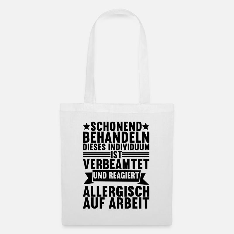Beamter Verbeamtung Geschenk - Stoffbeutel - Weiß