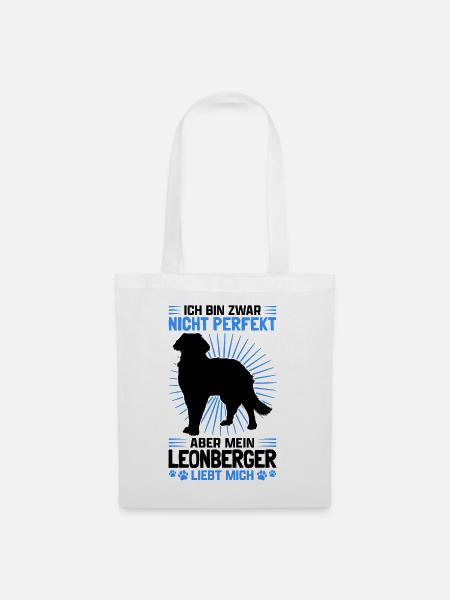 Mein Leonberger liebt mich Leonberg Hund - Stoffbeutel - Weiß