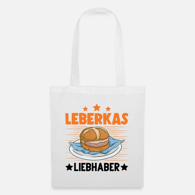 Leberkas Liebhaber Leberkäse Fleischkäse - Stoffbeutel - Weiß