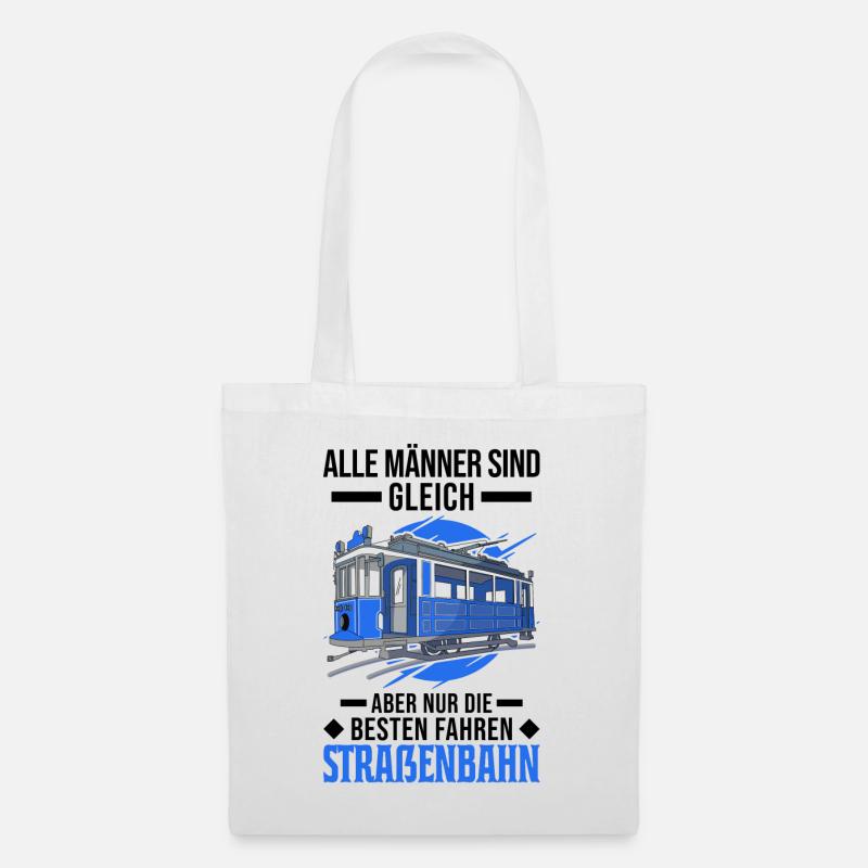 Straßenbahn Männer Straßenbahnfahrer Tram S-Bahn - Stoffbeutel - Weiß