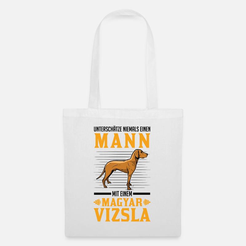 Magyar Vizsla Mann Drahthaar Vizsla - Stoffbeutel - Weiß