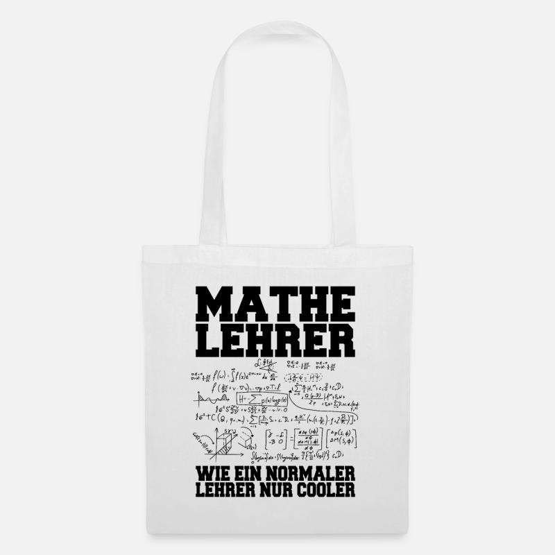 Lehrer Mathe Mathelehrer - Stoffbeutel - Weiß