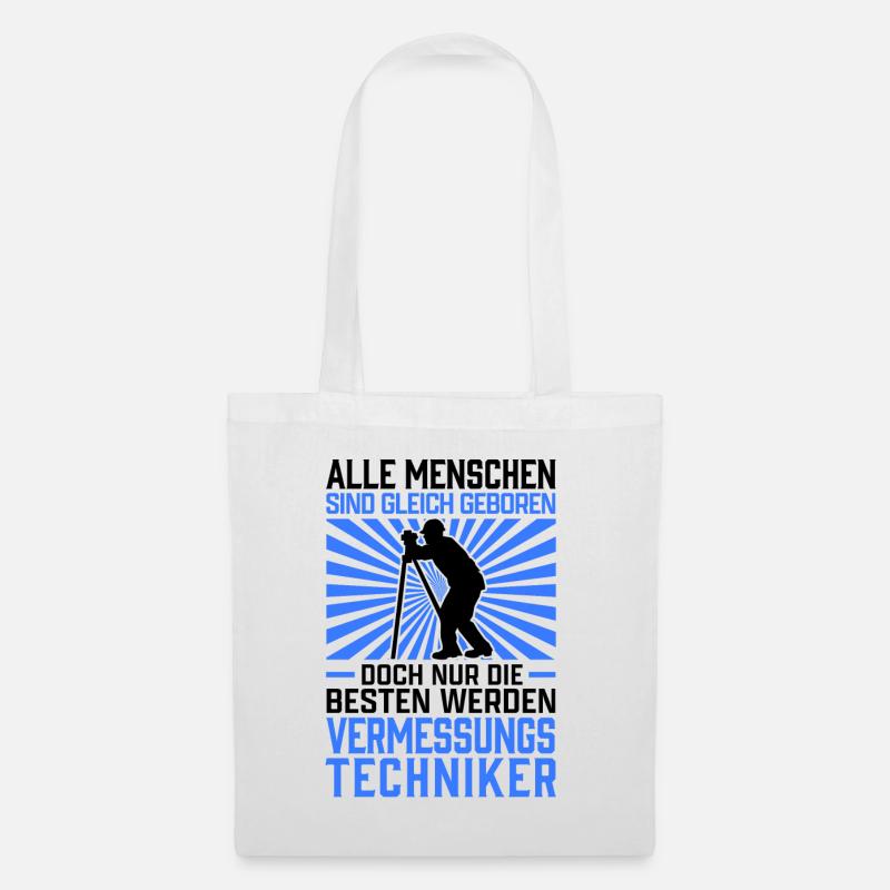 Die Besten werden Vermessungstechniker Vermesser - Stoffbeutel - Weiß