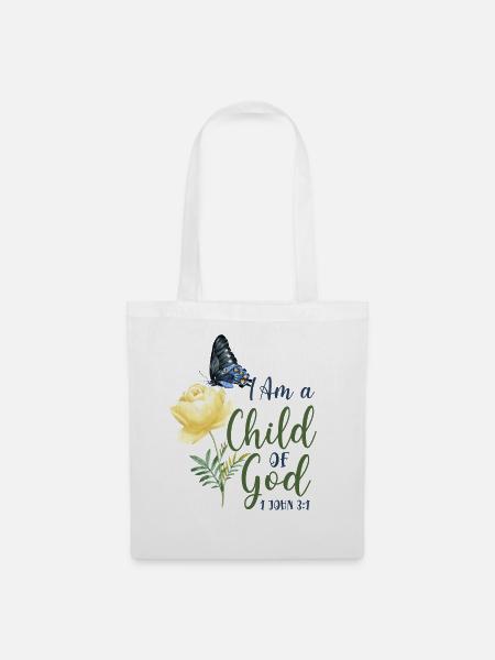 Christian Bible Verse Quote - Stoffbeutel - Weiß
