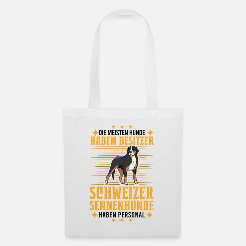 Großer Schweizer Sennenhund Personal - Stoffbeutel - Weiß