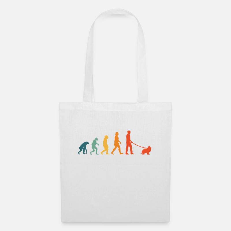 Shetland Sheepdog Evolution Rétro Sheltie - Sac en tissu - blanc