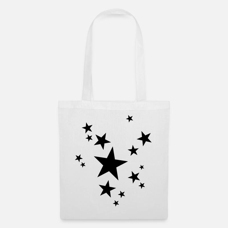 Sterne Zauber Glitzer Design Geschenk - Stoffbeutel - Weiß