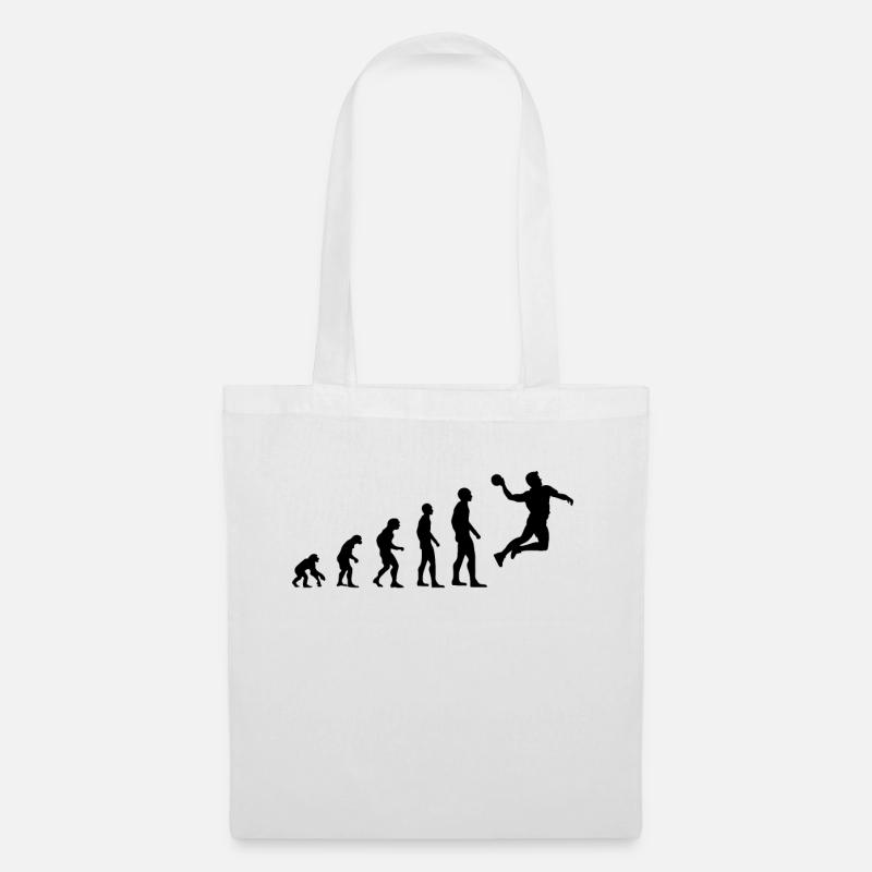 Handball Sport Handballspieler Evolution Geschenk - Stoffbeutel - Weiß