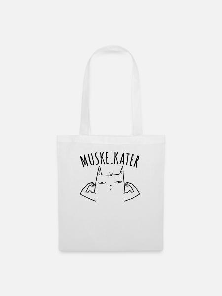 Fitness Fitnesstrainer Bodybuilder Muskelkater Gym - Stoffbeutel - Weiß