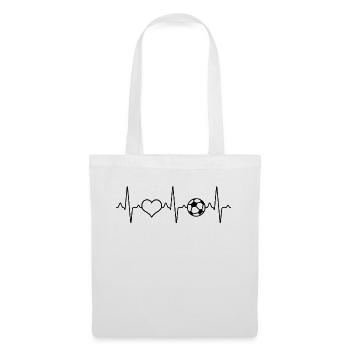 Football Heartbeat - Tote Bag - white - Front