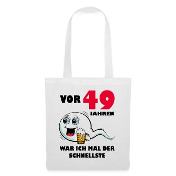 49. Geburtstag lustig 49.Ehrentag 49. Jubiläum - Stoffbeutel - Weiß - Vorne