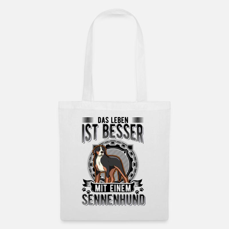Großer Schweizer Sennenhund - Stoffbeutel - Weiß