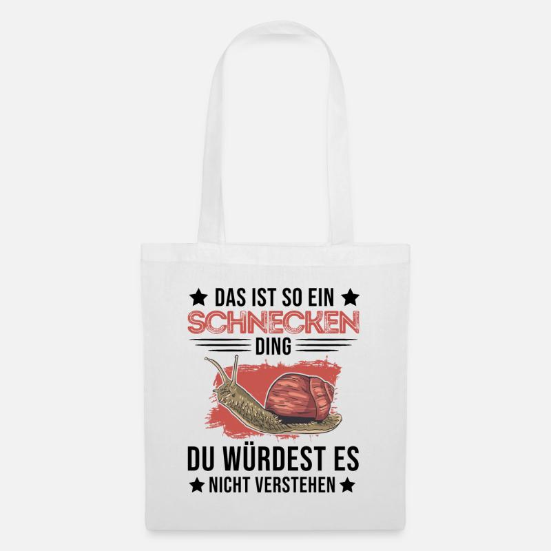 Das ist so ein Schnecken Ding - Stoffbeutel - Weiß