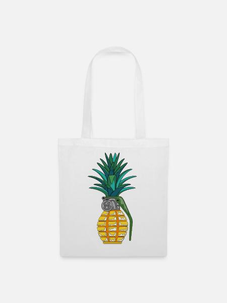 Ananas Granate - Stoffbeutel - Weiß