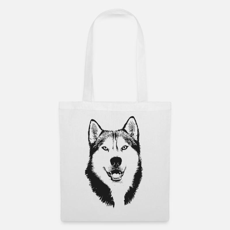 Husky - Stoffbeutel - Weiß