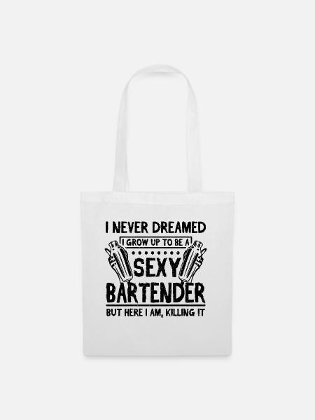 Sexy Bartender - Stoffbeutel - Weiß