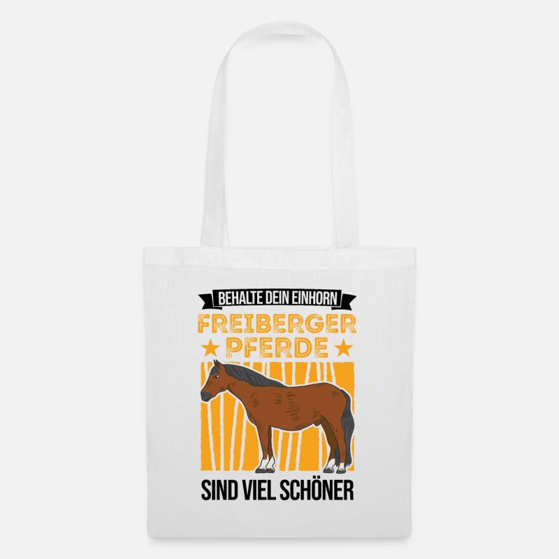 Freiberger Pferd Einhorn - Stoffbeutel - Weiß