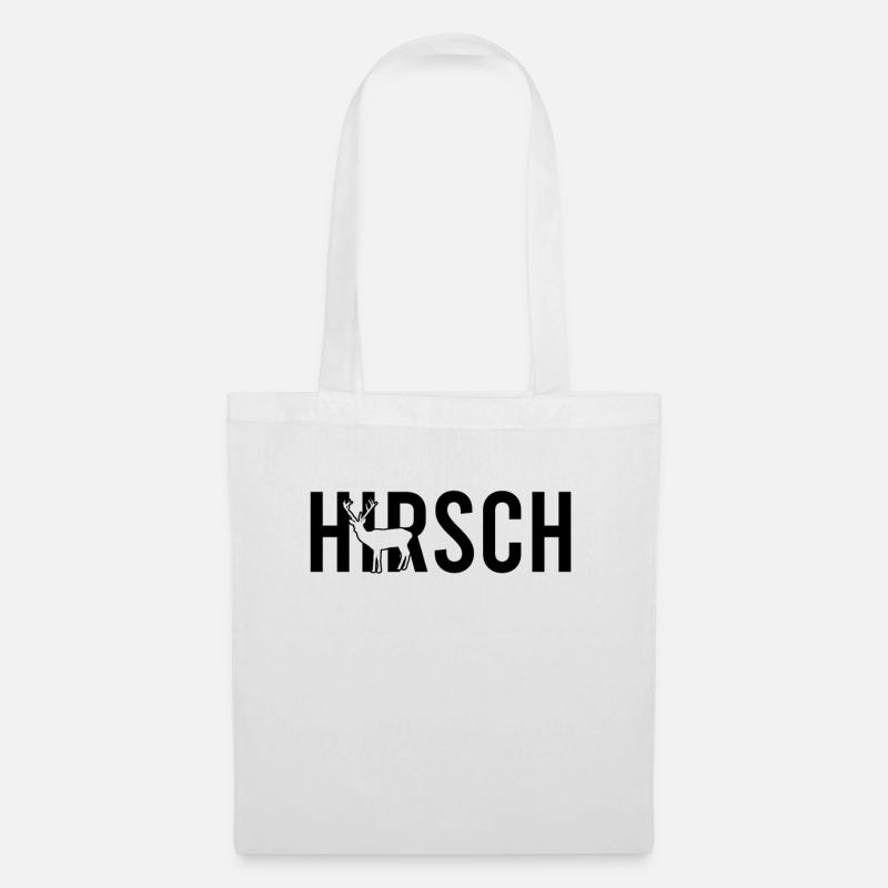 Hirsch - Stoffbeutel - Weiß