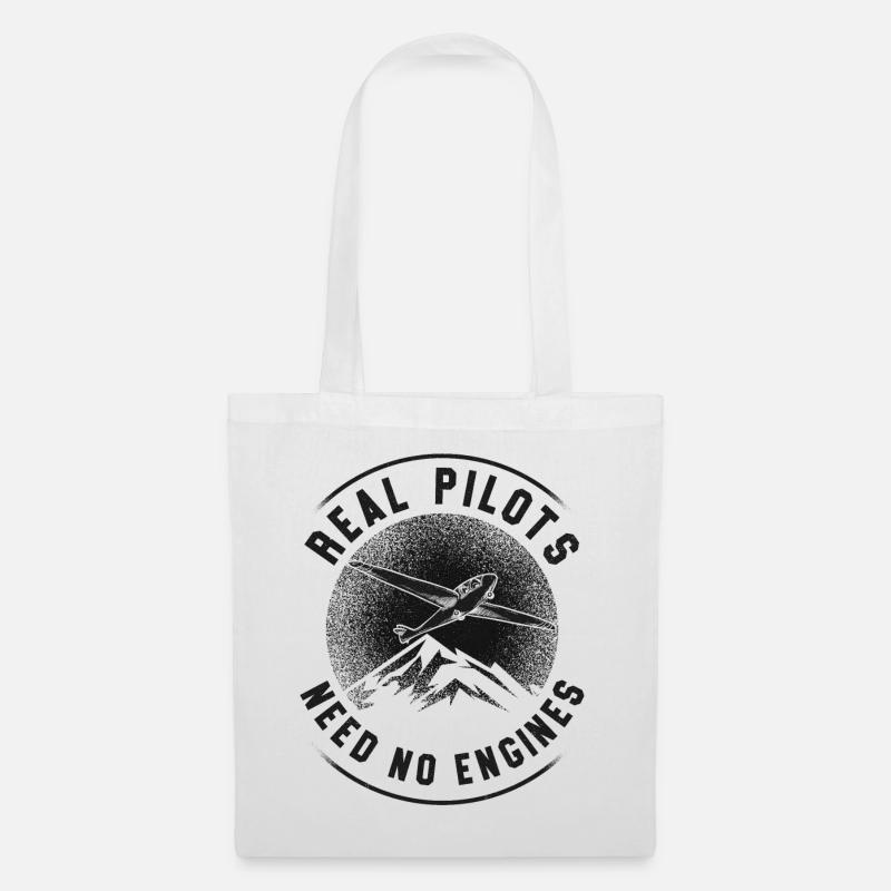 Airplane Pilot Glider Plane - Tote Bag - white
