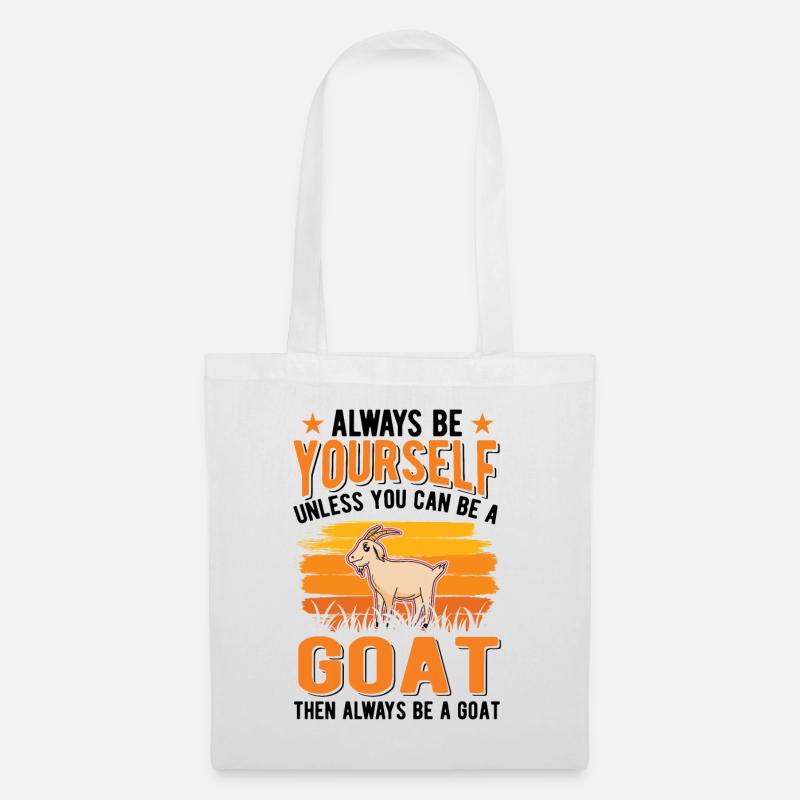 Chèvre Chèvre Chèvre Hôte Chèvre - Sac en tissu - blanc