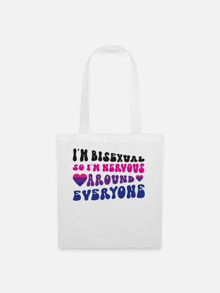 Bisexual Bi Pride Flag I'M - Stoffbeutel - Weiß