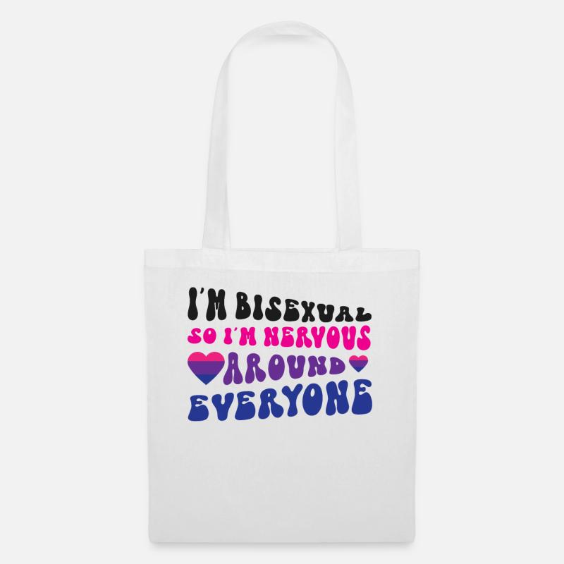 Bisexual Bi Pride Flag I'M - Stoffbeutel - Weiß