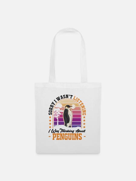 Pinguin Geschenk Penguin - Stoffbeutel - Weiß