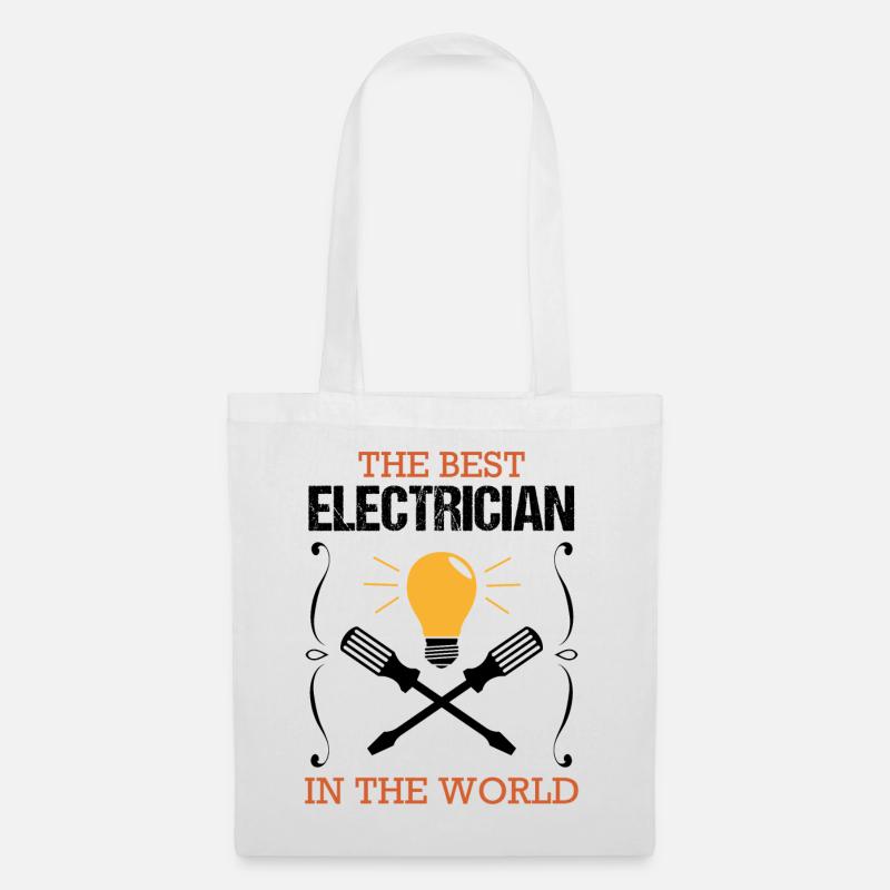Elektriker Beruf Ausbildung Elektroniker Geschenk - Stoffbeutel - Weiß