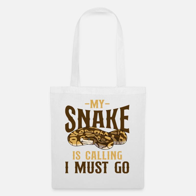 Serpent serpent que mon serpent appelle - Sac en tissu - blanc