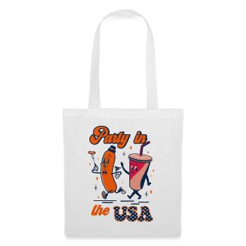 Fête aux USA Retro le 4 juillet - Sac en tissu - blanc - Devant