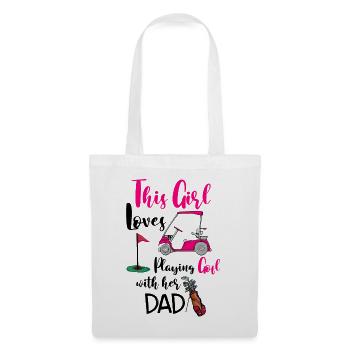 This Girl Loves Playing Golf with Her Dad - Tote Bag - white - Front