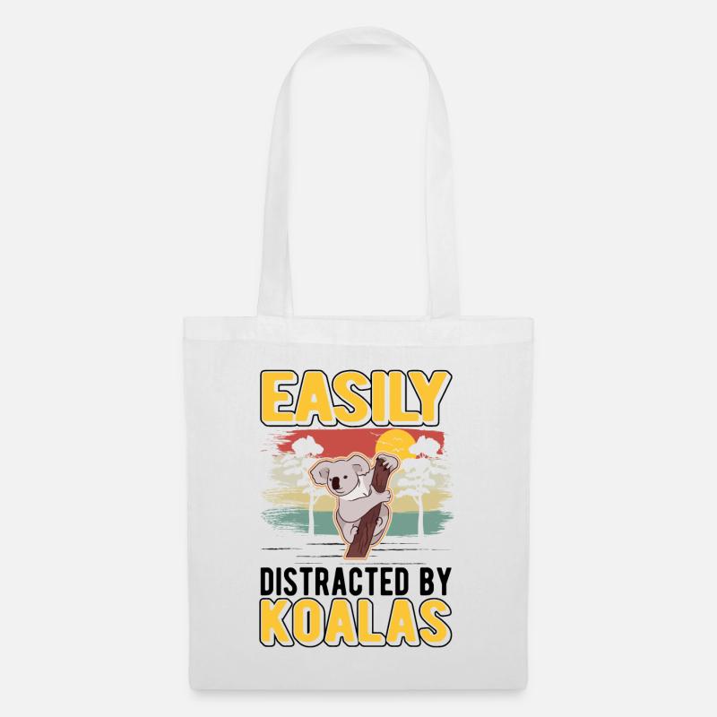 Easily distracted by Koalas - Stoffbeutel - Weiß