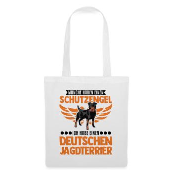 Deutscher Jagdterrier Schutzengel - Stoffbeutel - Weiß - Vorne