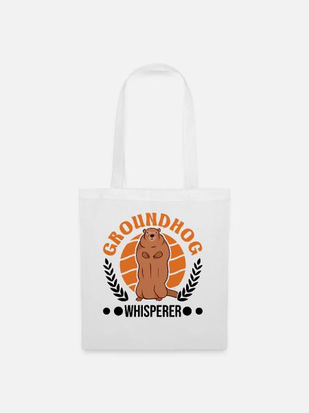 Murmeltier Flüsterer Groundhog Whisperer - Stoffbeutel - Weiß