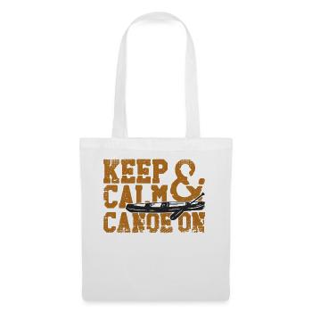 Canoe Canoeing Vintage Keep Calm - Tote Bag - white - Front